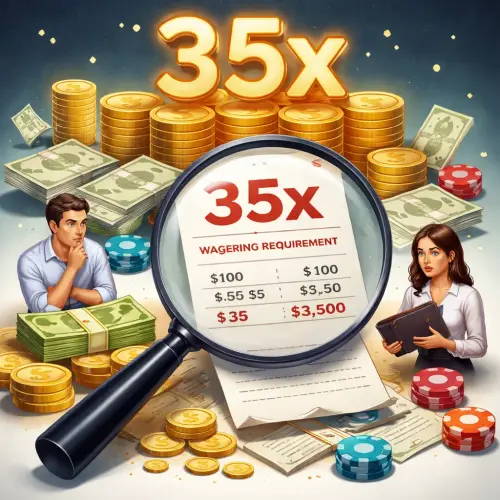 35x wagering requirement
